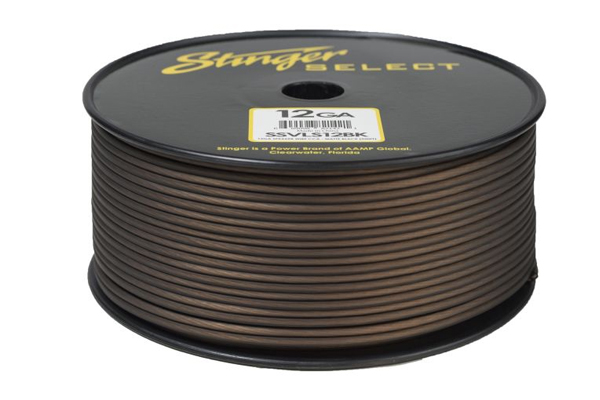  SSVLS12BK / Stinger Select VL Matte Black 12 Ga Speaker Wire - 250 ft